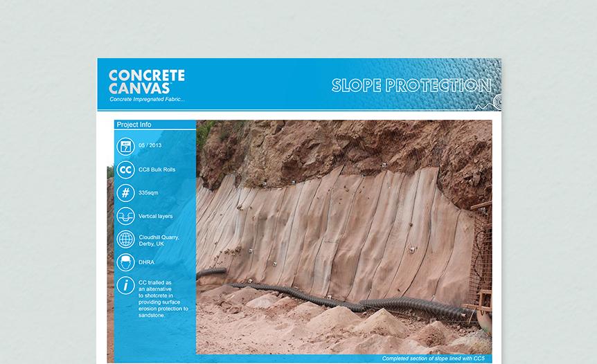 Concrete Canvas - Cloudhill Quarry, UK Slope Protection