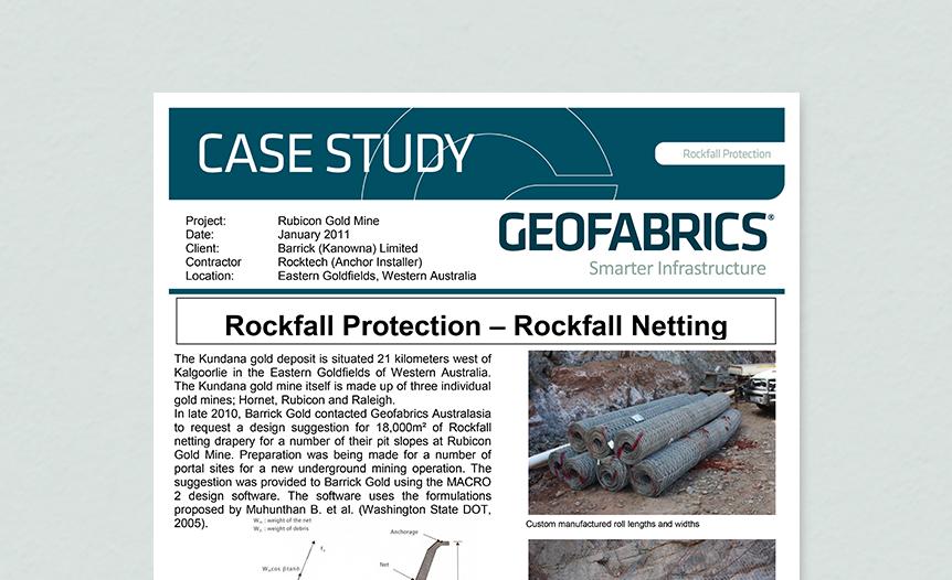 Rubicon Gold Mine Rockfall Protection Case Study Cover